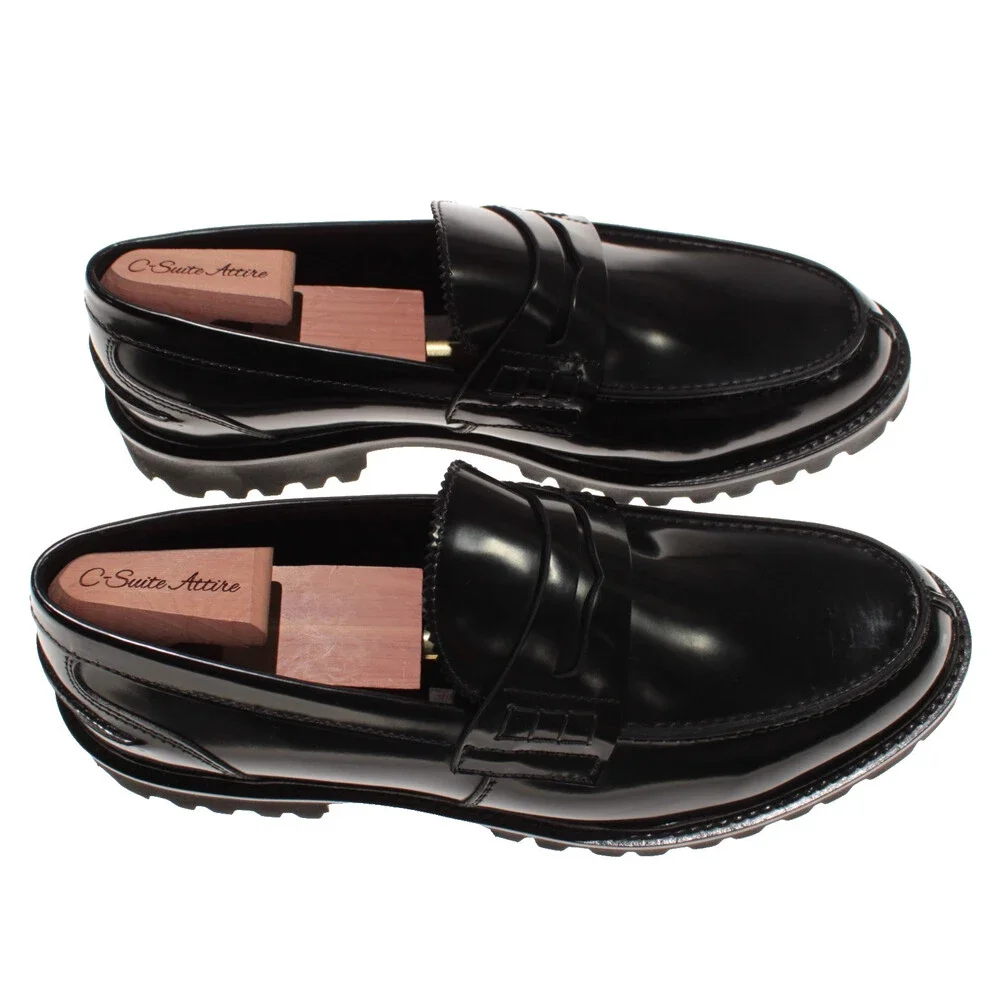 Tagilatore NWB Brody Slip On Loafers Size 44 (US 11) in Black Leather
